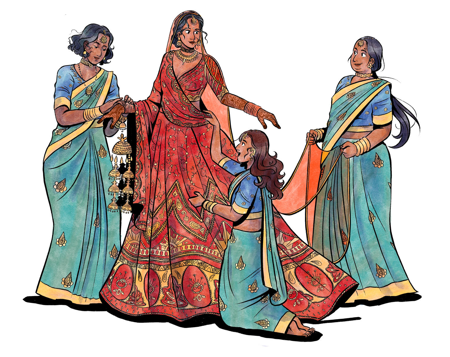 Indian Wedding Illustration